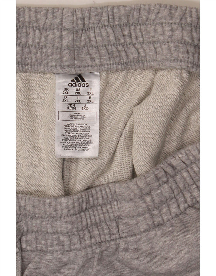 Męskie spodenki sportowe Adidas 2XL Szara bawełna