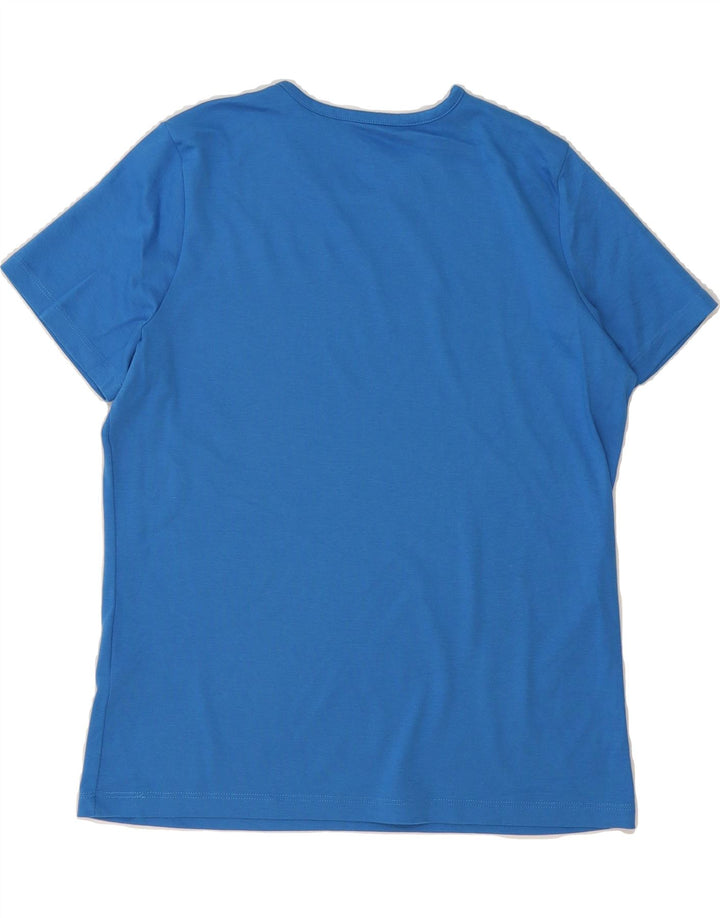 L.L.BEAN Womens T-Shirt Top UK 14 Medium Blue Cotton Vintage L.L.Bean and Second-Hand L.L.Bean from Messina Hembry 