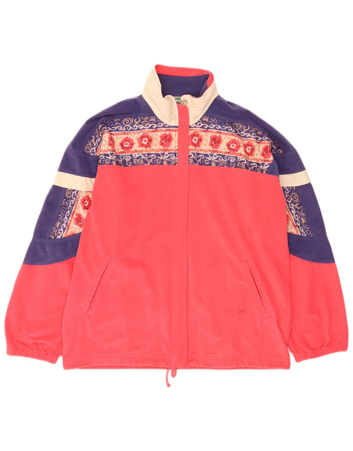 Damska bluza dresowa typu oversize Diadora UK 14 Średnioróżowa w kwiaty