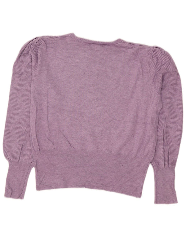 Marks & Spencer Damski sweter z okrągłym dekoltem, UK 16, duży fioletowy