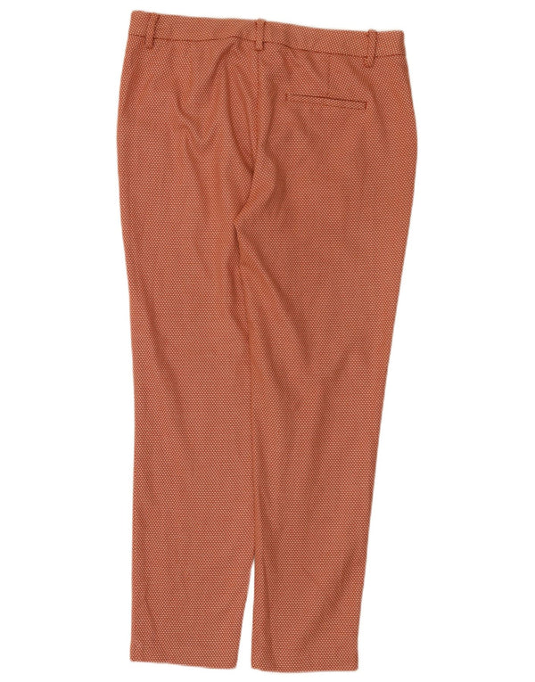 Spodnie damskie Zara Slim Chino EU 38 Small W28 L28 Pomarańczowe geometryczne