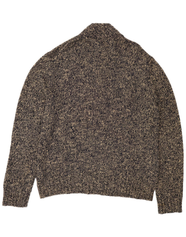 POLO RALPH LAUREN Męski sweter zapinany na guziki, 2XL, szary, bawełniany w plamki