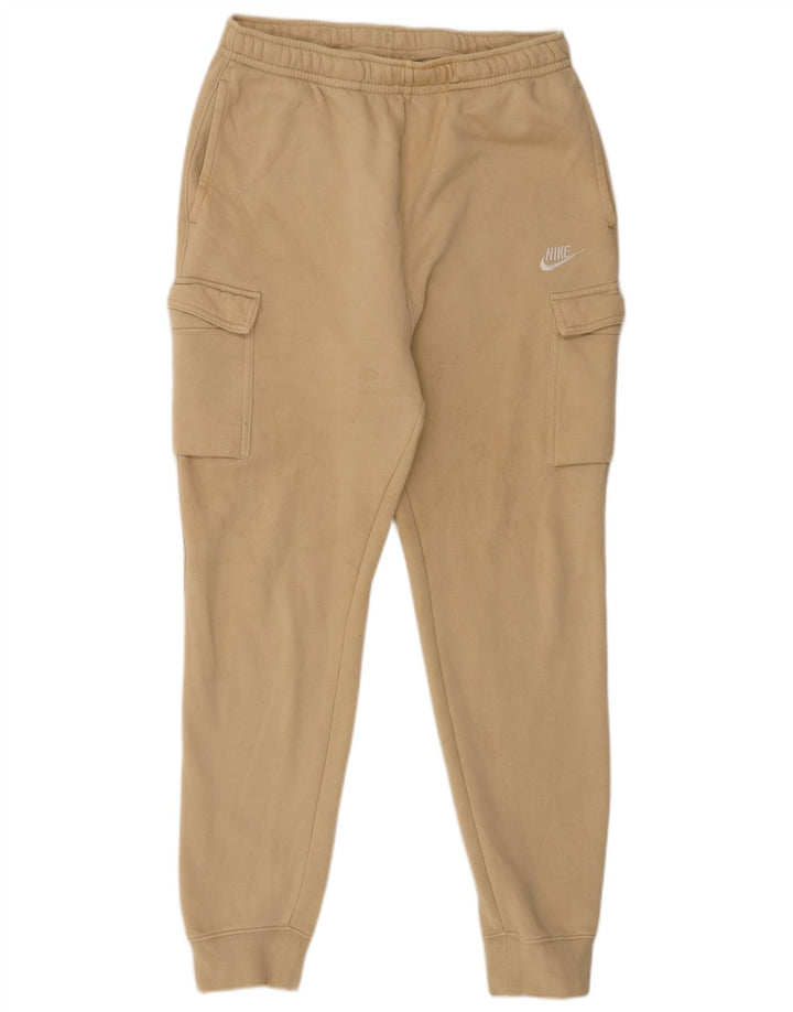 Męskie spodnie dresowe Nike Cargo Joggers w kolorze średniego beżu, bawełny