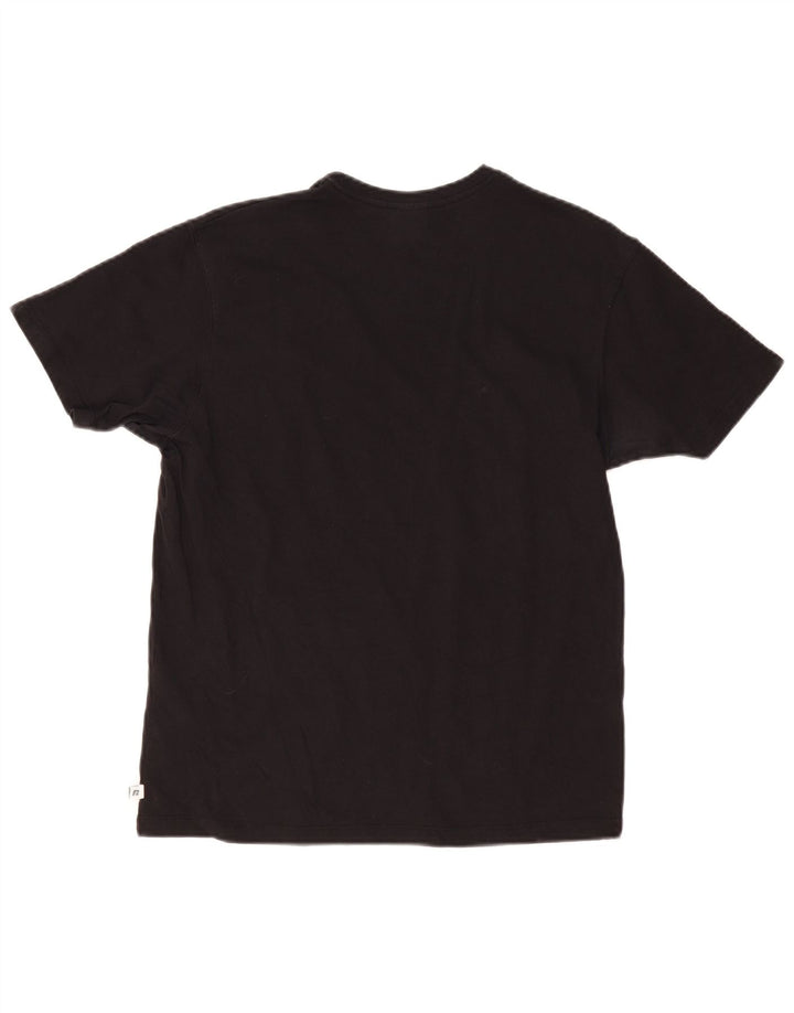 T-shirt męski Russell Athletic, średniej wielkości, czarny, bawełniany