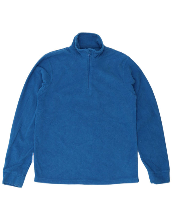 Mountain Warehouse Chłopięcy sweter polarowy z zamkiem błyskawicznym, 12-13 lat, niebieski, sportowy