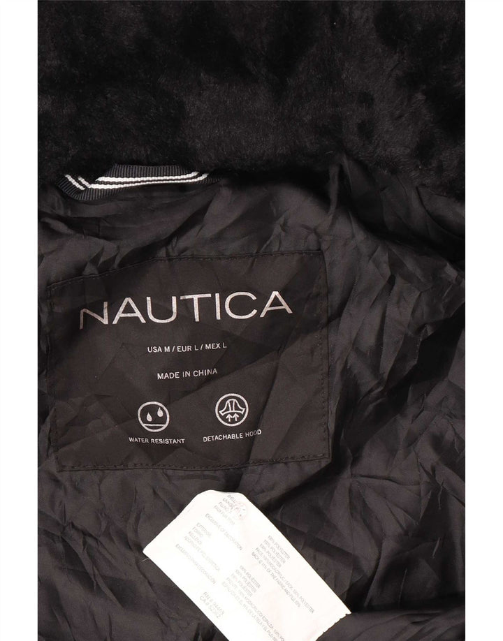 Damska ocieplana kurtka Nautica UK 16, duża, czarna, poliester