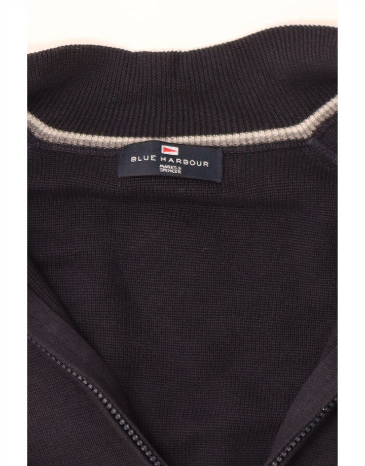 MARKS & SPENCER Męski sweter rozpinany w kolorze niebieskim Harbor XL, granatowy