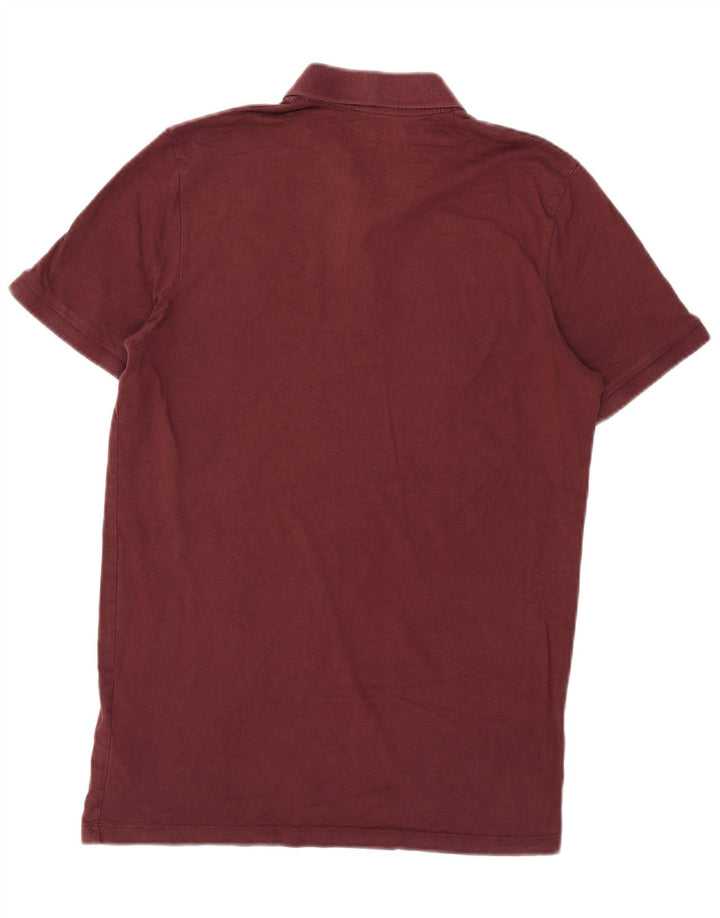 Męska graficzna koszulka polo Jack & Jones, średnia, bordowa bawełna