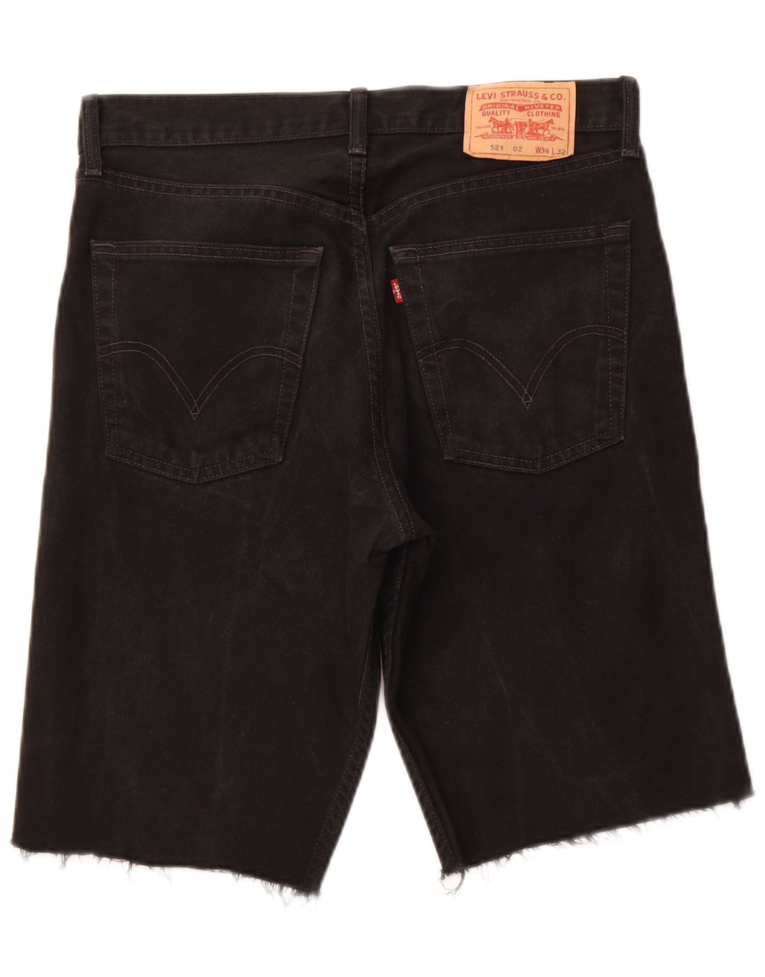 Męskie spodenki jeansowe LEVI'S 521 W 34, duże, czarne, bawełniane