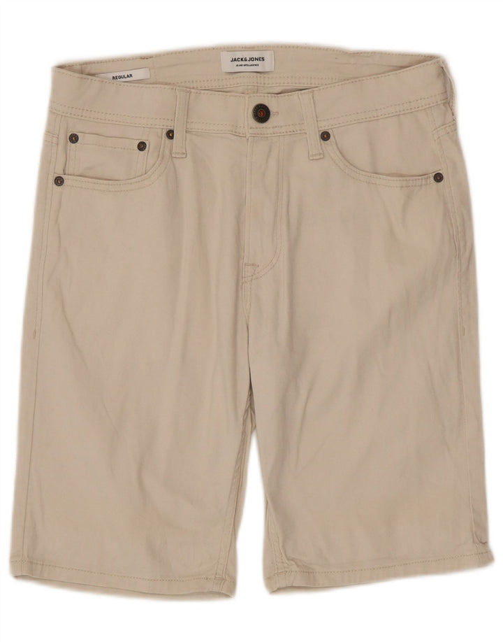 Męskie spodenki na co dzień Jack & Jones Regular, małe W29, beżowa bawełna