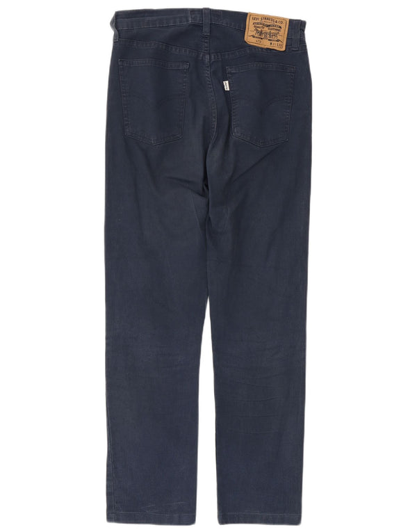 Damskie proste dżinsy LEVI'S W31 L27 Granatowa bawełna