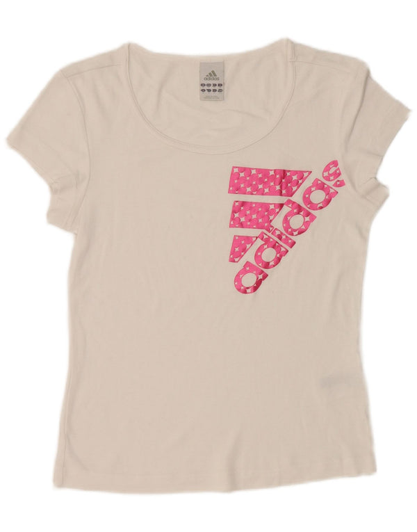 Damska koszulka z grafiką Adidas Top UK 14 Średnia biała bawełna