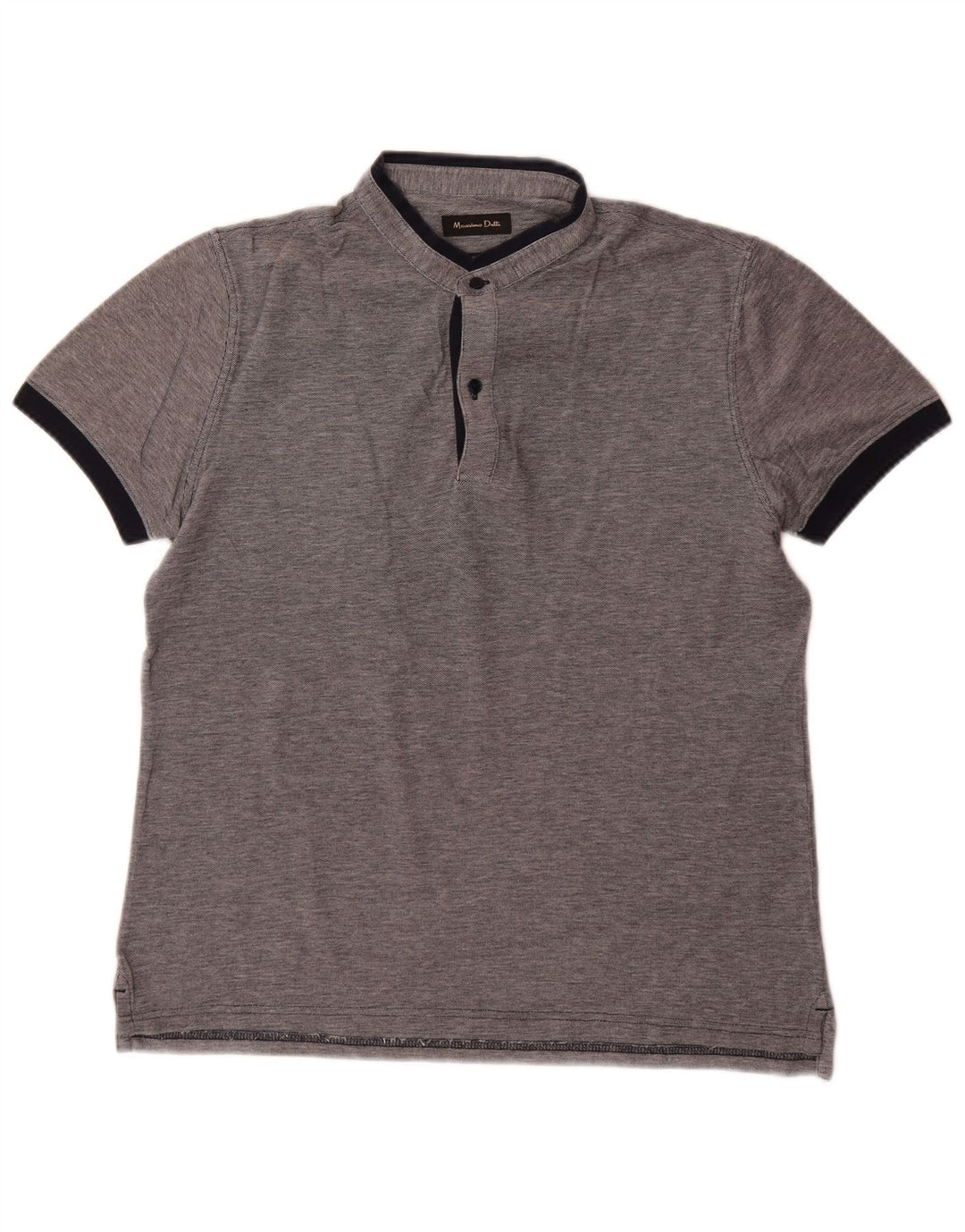Męska koszulka polo Massimo Dutti, średnioszara, nakrapiana