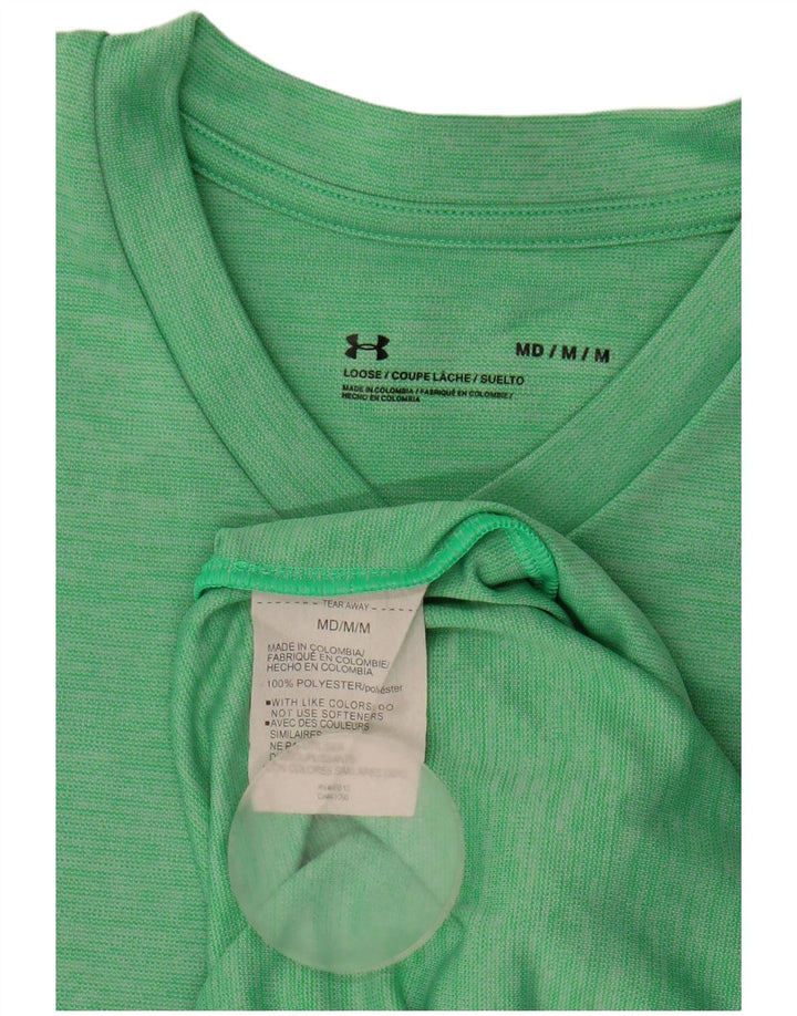 Under Armour Męski T-shirt Top, średni zielony poliester