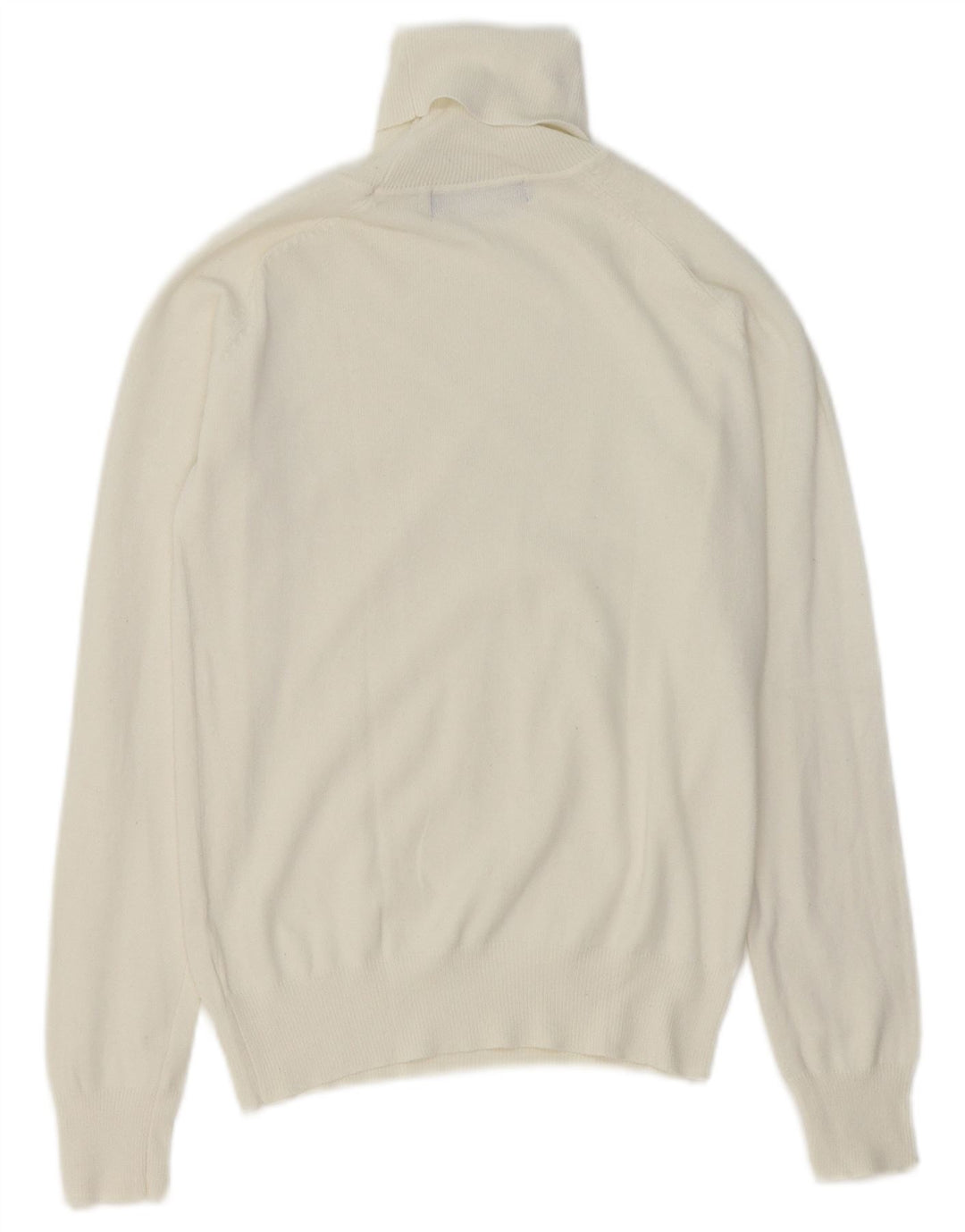 Sweter damski Zara z golfem UK 10, mały, biały, bawełniany