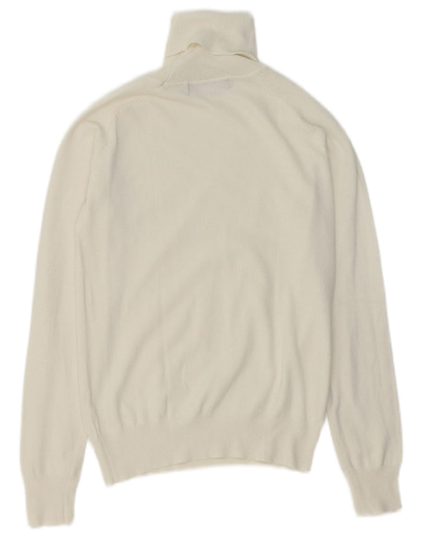 Sweter damski Zara z golfem UK 10, mały, biały, bawełniany