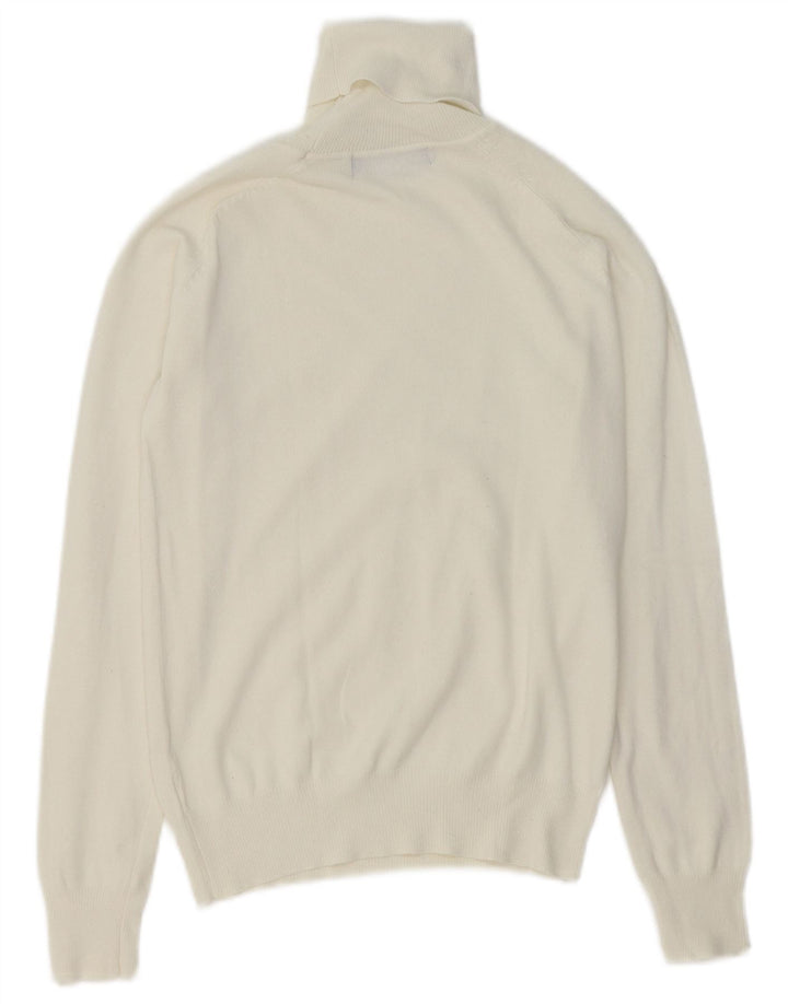 Sweter damski Zara z golfem UK 10, mały, biały, bawełniany