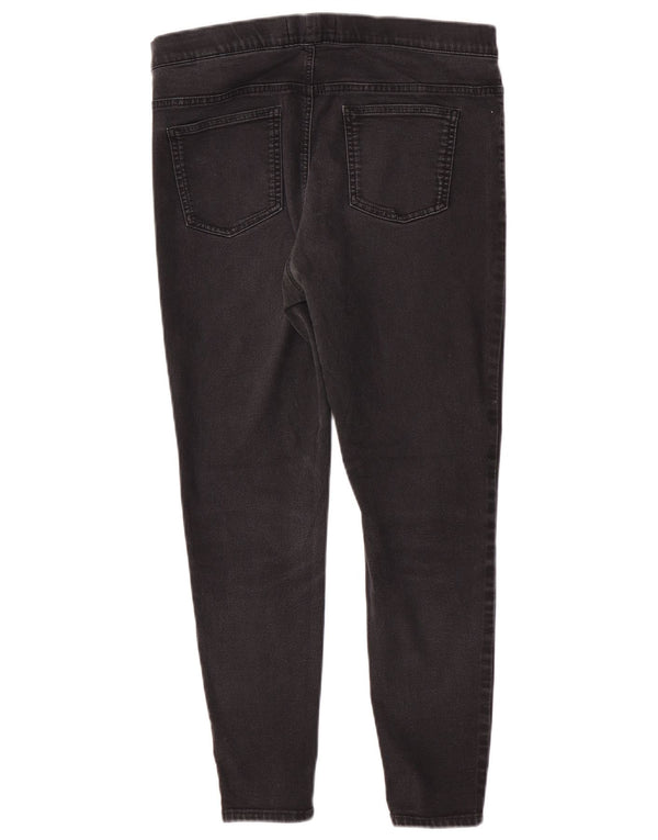 Marks & Spencer Womens Short Jegging Jeans UK 14 Large W32 L25 Black Cotton