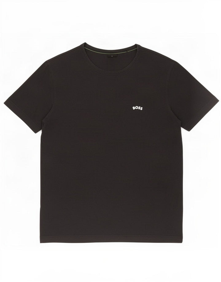 T-shirt męski Hugo Boss, średni czarny, bawełniany