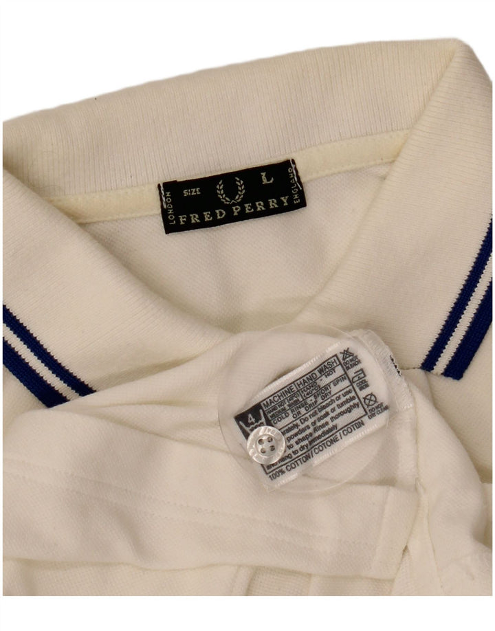 Dziewczęca koszulka polo FRED PERRY na 11-12 lat, duża, biała, bawełniana