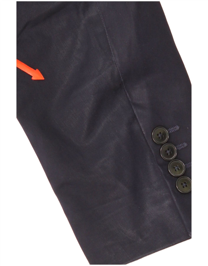 Męska marynarka Zara zapinana na 2 guziki EU 52, duża granatowa wiskoza