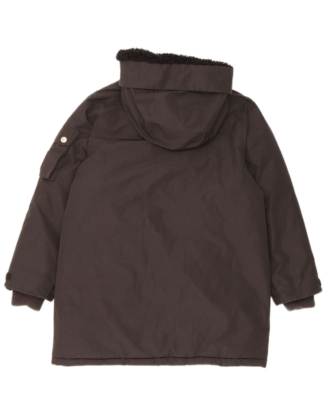 Damska kurtka parka z kapturem Diesel UK 10, mała, czarna, poliester