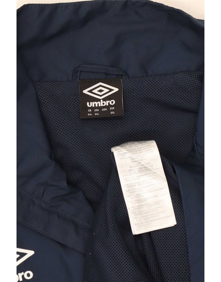 Męska kurtka dresowa Umbro 3XL Granatowy poliester w blokach kolorów