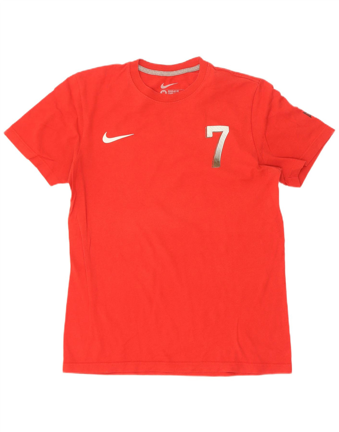 Męska koszulka Nike Cristiano Ronaldo o regularnym kroju z grafiką, średnia czerwona