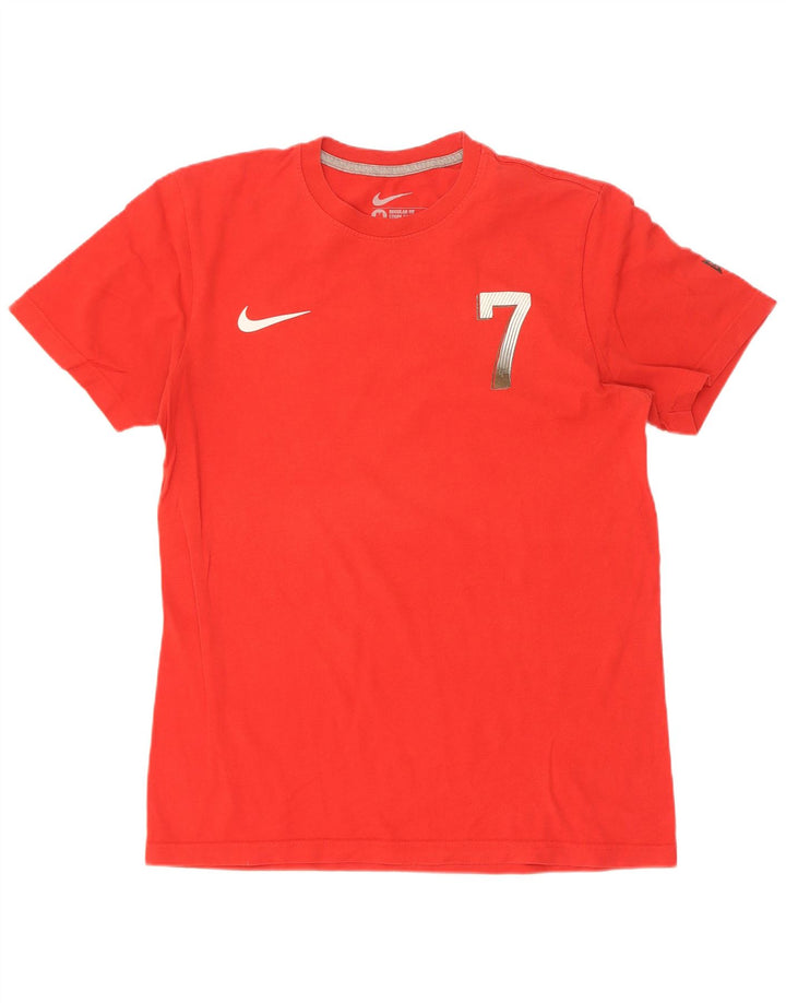 Męska koszulka Nike Cristiano Ronaldo o regularnym kroju z grafiką, średnia czerwona