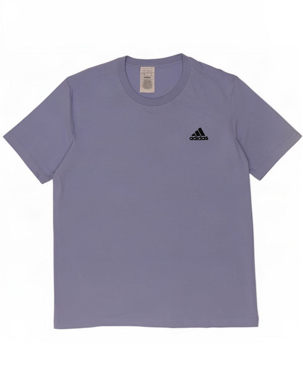 Adidas Męski T-shirt Top Duży Niebieski Bawełniany