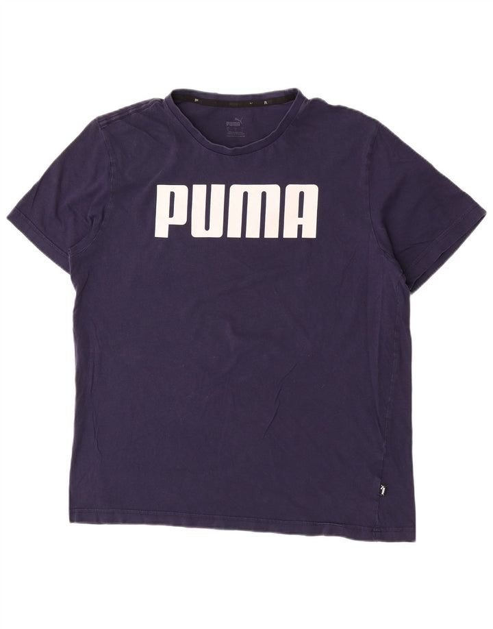 Męski T-shirt Puma z grafiką, duży, granatowy