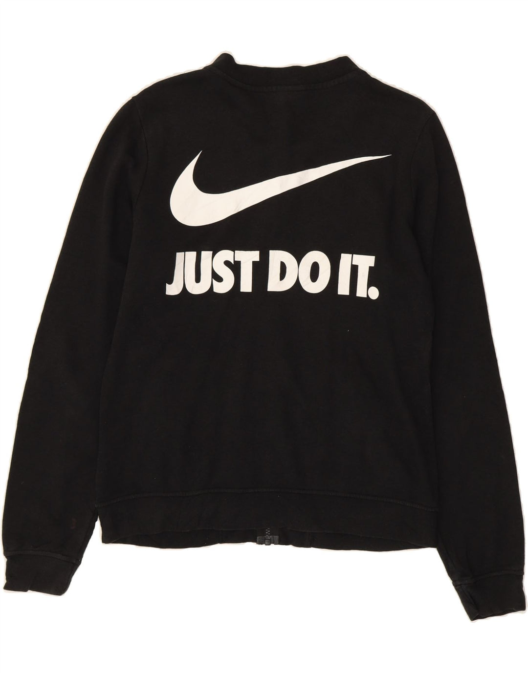 NIKE Womens Graphic Tracksuit Top Jacket UK 10 Small Black Cotton Vintage Nike and Second-Hand Nike from Messina Hembry 