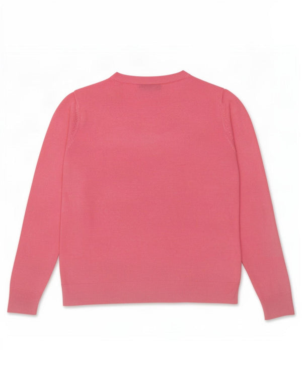 Marks & Spencer Damski sweter z okrągłym dekoltem UK 16, duży, różowy, akrylowy