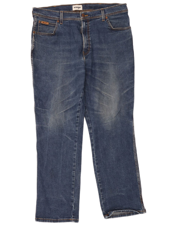 Męskie jeansy Wrangler Texas Straight W38 L30 Niebieskie bawełniane