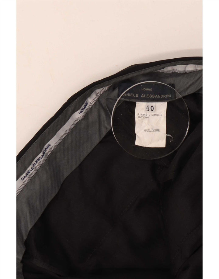 Daniele Alessandrini Męski garnitur zapinany na 2 guziki IT 50 Large W34 L32 Black