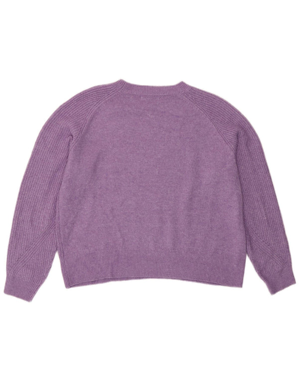 Marks & Spencer Damski sweter z okrągłym dekoltem, UK 16, duży fioletowy