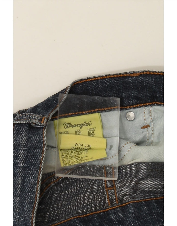 Męskie jeansy WRANGLER Texas Stretch Straight W34 L32 Niebieskie, bawełniane