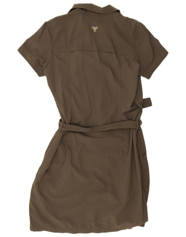 Jack Wolfskin Womens Short Sleeves Shirt Dress UK 14/16 Large Green