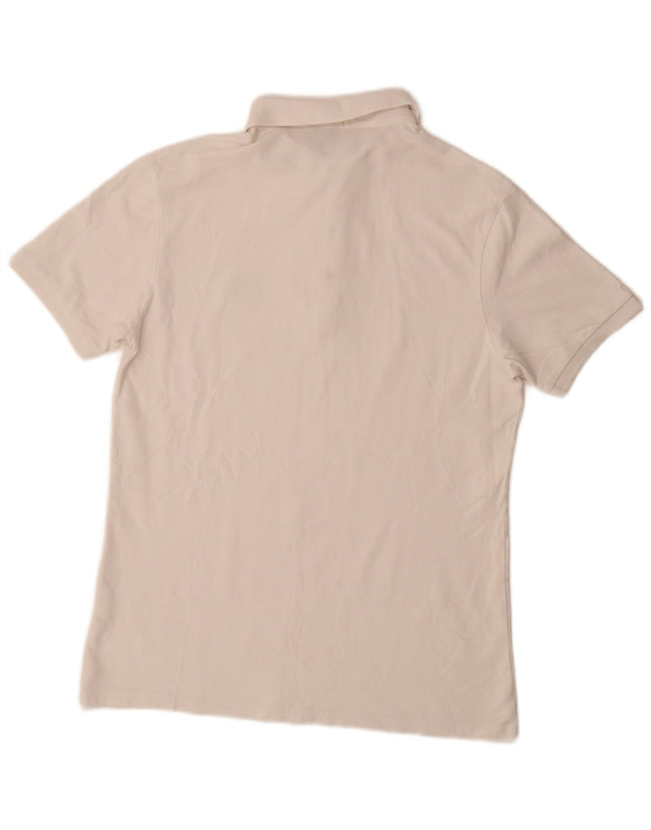 Męska koszulka polo slim fit HUGO BOSS, duża, biała, bawełniana