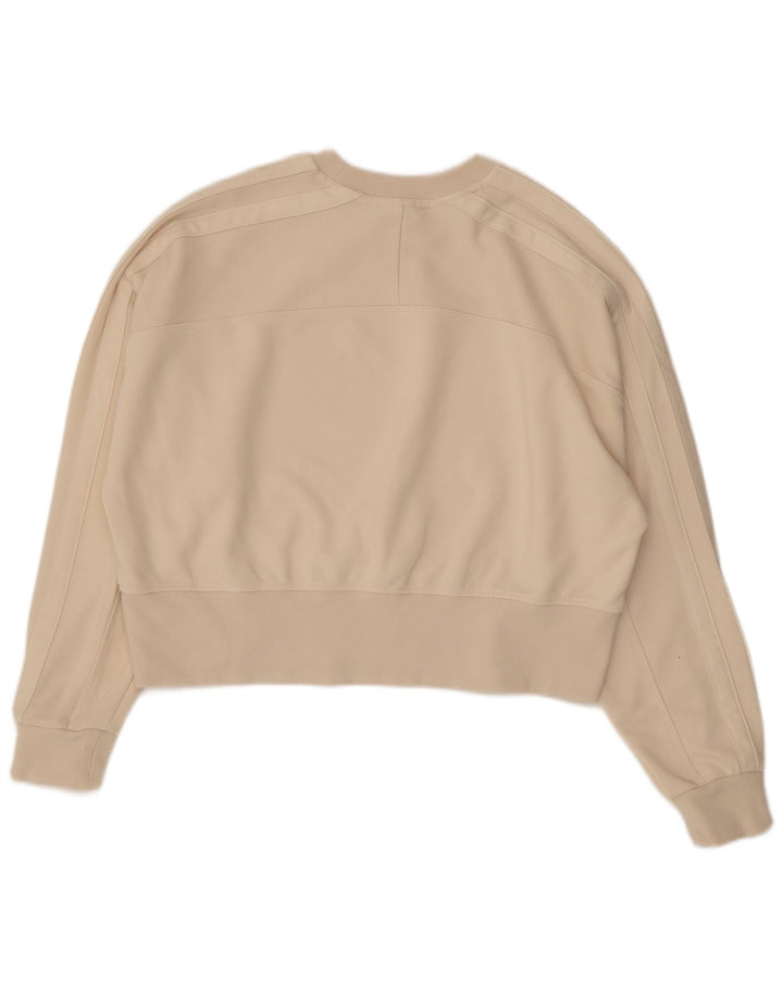 Damska bluza Adidas Crop Jumper UK 12 Średnia beżowa bawełna