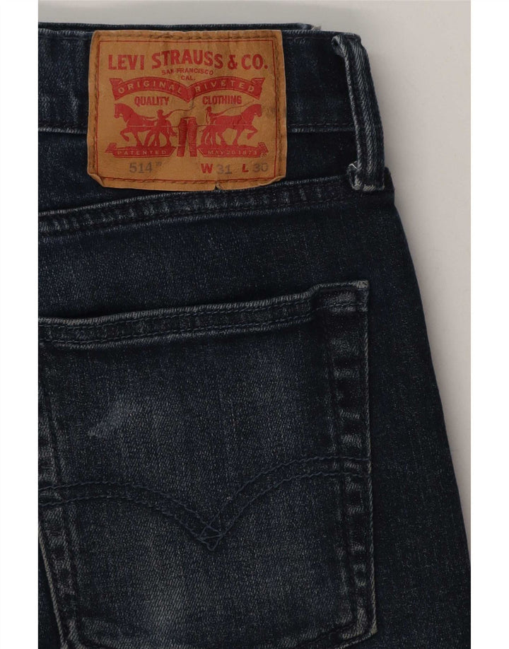 Męskie jeansy Levi's 514 Straight W31 L30 Niebieskie bawełniane