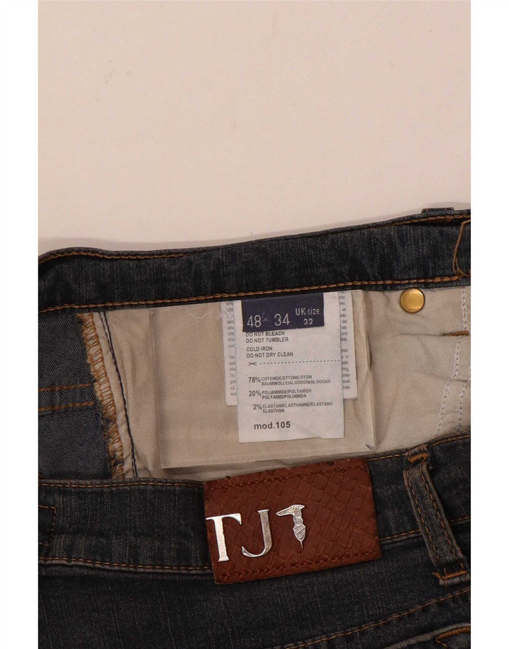 Damskie proste dżinsy Trussardi W32 L31 Niebieskie bawełniane