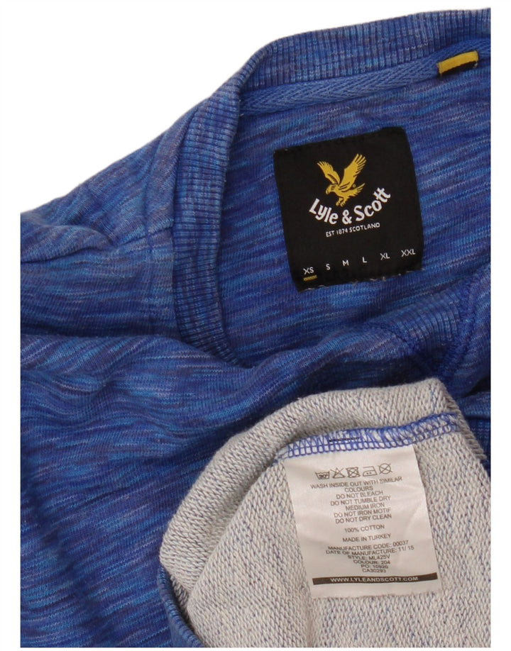 Damska bluza oversize LYLE & SCOTT UK 6 XS, niebieska nakrapiana