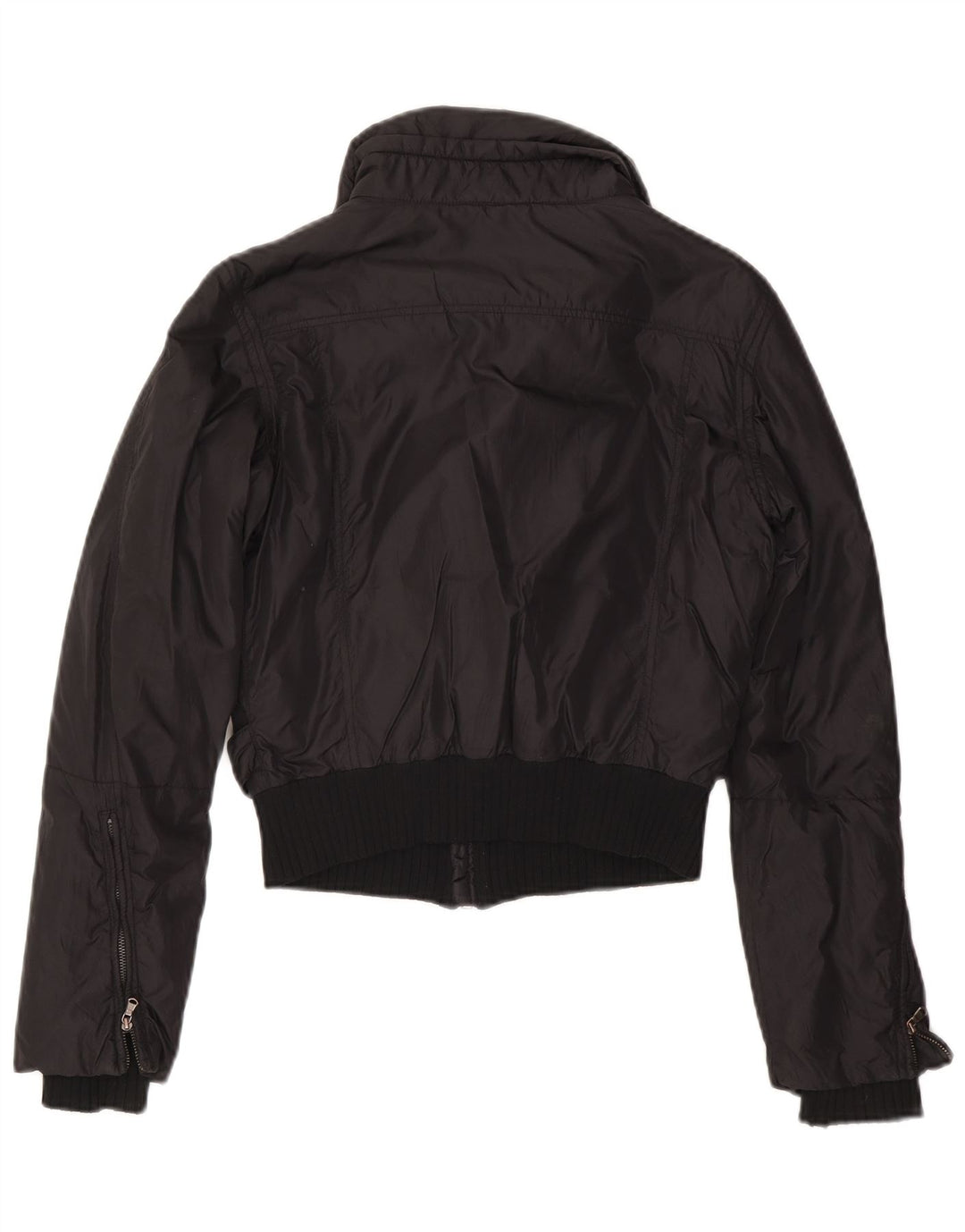 Damska kurtka bomberka Calvin Klein Jeans Crop UK 10, mała, czarna, poliester