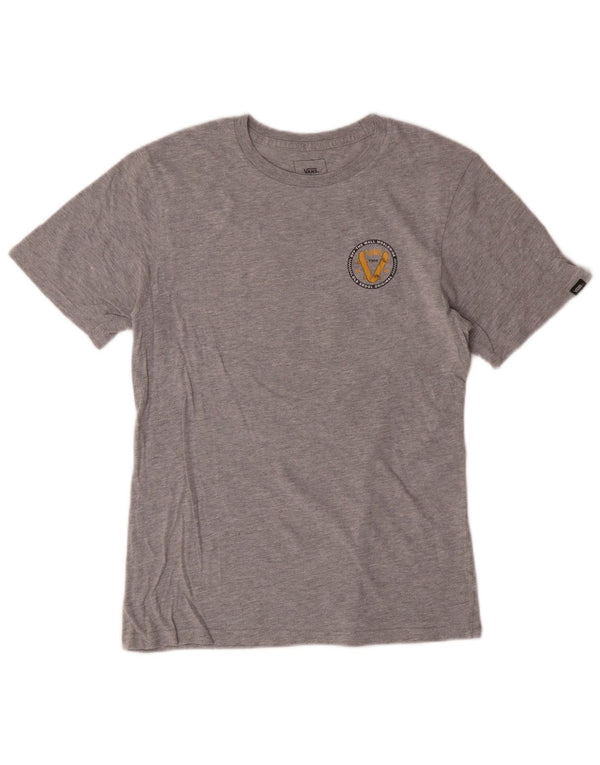 Chłopięcy T-shirt z grafiką Vans o klasycznym kroju, duży, 12-13 lat, szary, bawełniany
