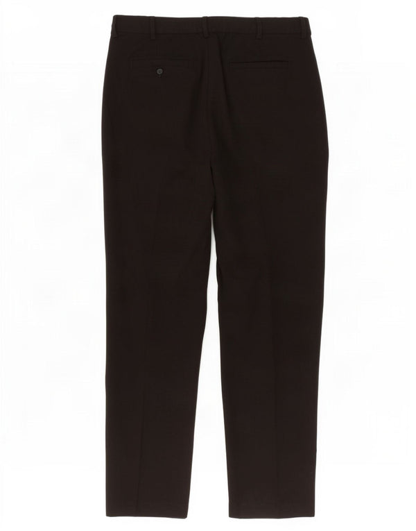 Marks & Spencer Womens Straight Suit Trousers UK 16 Large W33 L30 Black