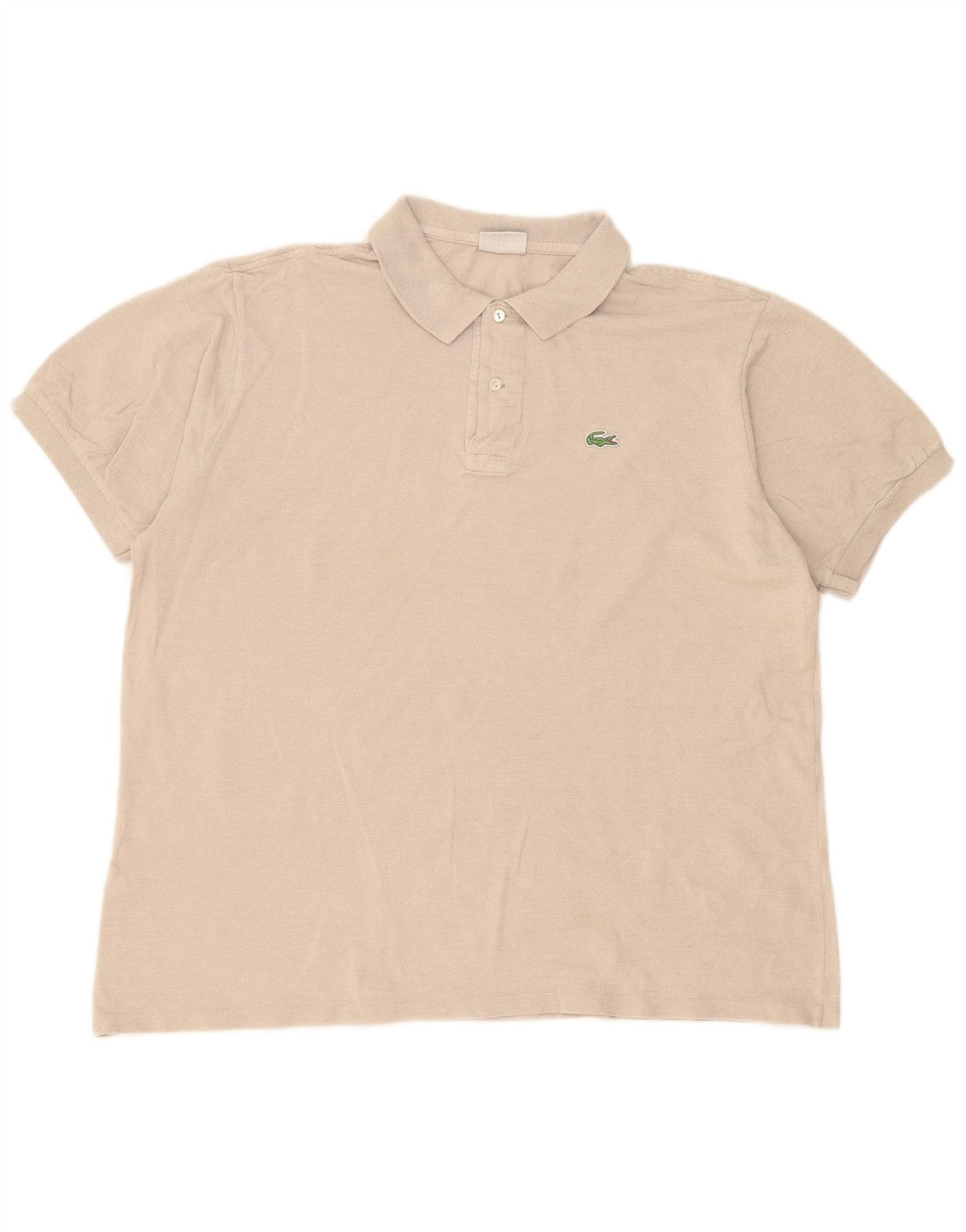Męska koszulka polo Lacoste, rozmiar 7, 2XL, beżowa, bawełniana