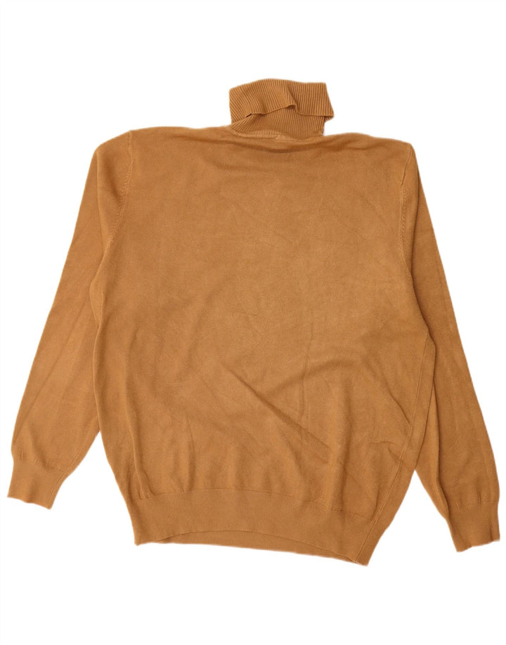 Vintage męski sweter z golfem XL, beżowy