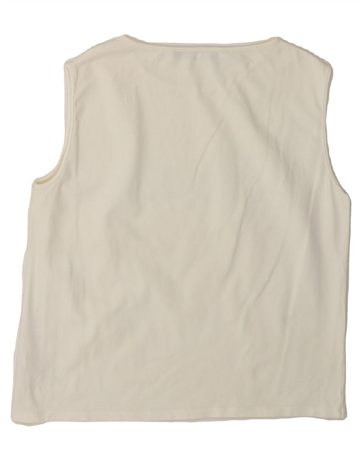 SPORTMAX Girls Code Graphic Vest Top 11-12 Years XL White Cotton Vintage Sportmax and Second-Hand Sportmax from Messina Hembry 