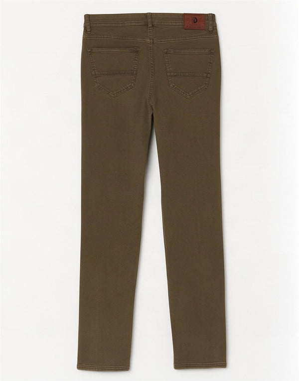 Dack's Męskie jeansy slim IT 50 Large W34 L30 Khaki Cotton
